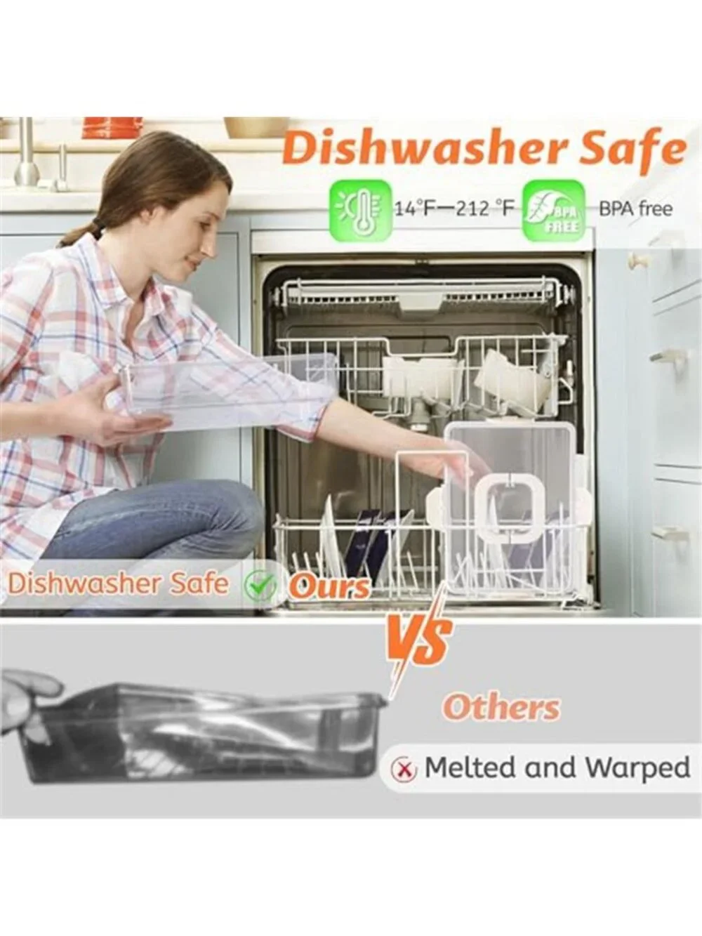 2Pack Snackle Box Containers Dishwasher Safe Divided Serving Tray with Lid